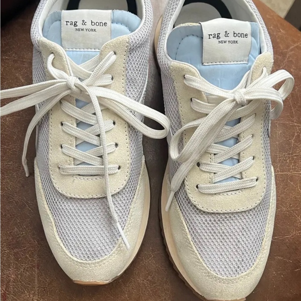 Rag & Bone Retro Runner 2.0 Suede Sneakers Shoes Off White Size 7 ($275)